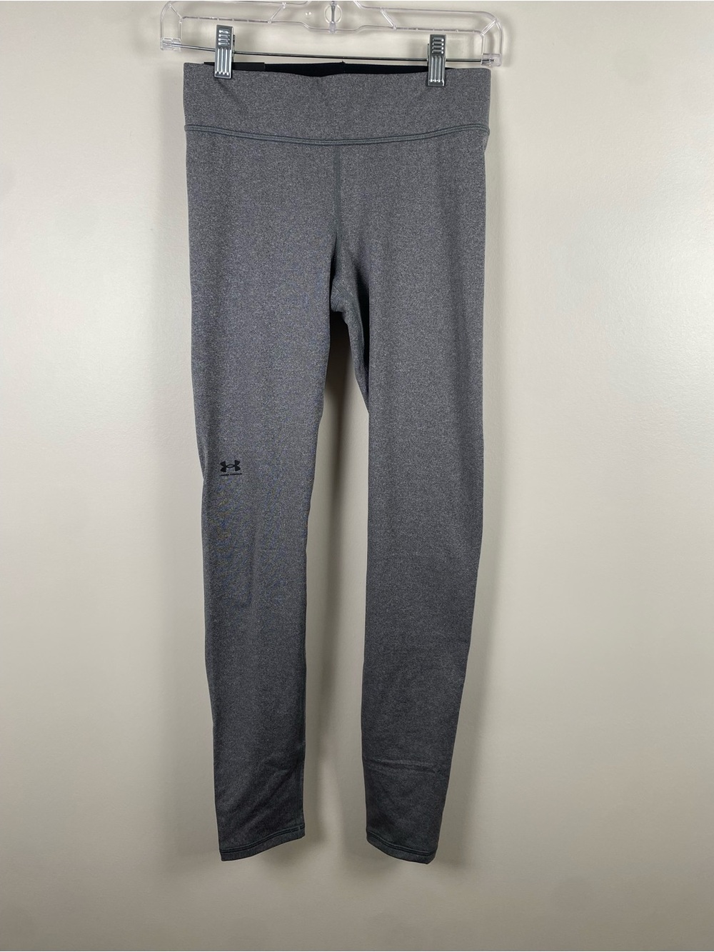 New Under Armour Women's Gray Compression Mid Rise Full Length Leggings Small
